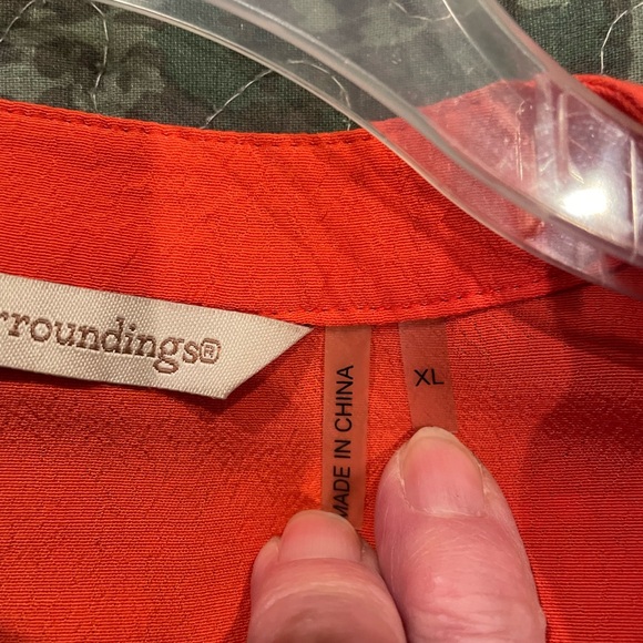 Soft Surroundings Orange Tunic Top. Size XL - Picture 4 of 10